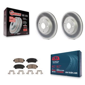 Front Coated Disc Brake Rotors And Ceramic Pads Kit For Toyota Yaris iA Scion