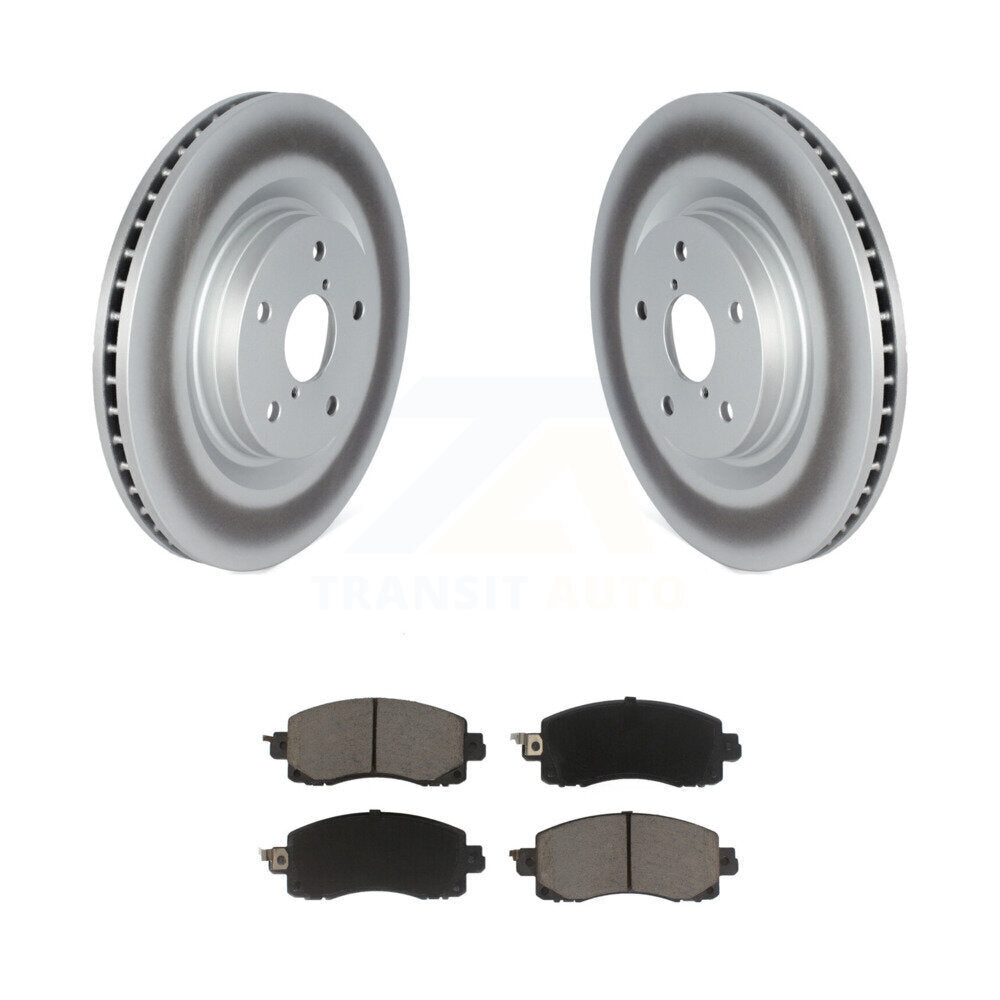 Front Coated Disc Brake Rotors And Ceramic Pads Kit For Subaru Forester