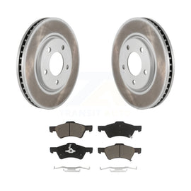 Front Coated Brake Rotor Ceramic Pad Kit For Dodge Grand Caravan Chrysler Town &