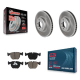 Front Coated Disc Brake Rotors And Ceramic Pads Kit For BMW X5