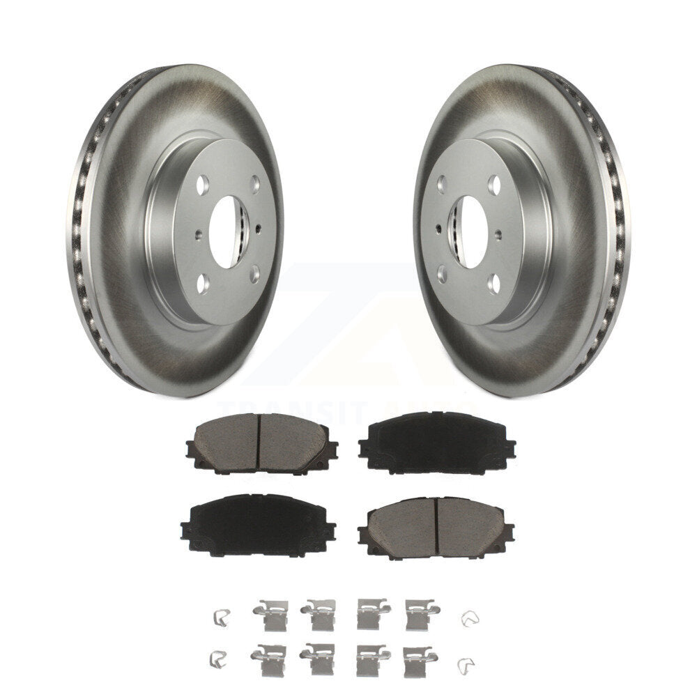 Front Coated Disc Brake Rotors Ceramic Pad Kit For Toyota Yaris Prius C Scion iQ