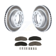 Load image into Gallery viewer, Front Coated Disc Brake Rotors &amp; Ceramic Pad Kit For Ford F-350 Super Duty F-250