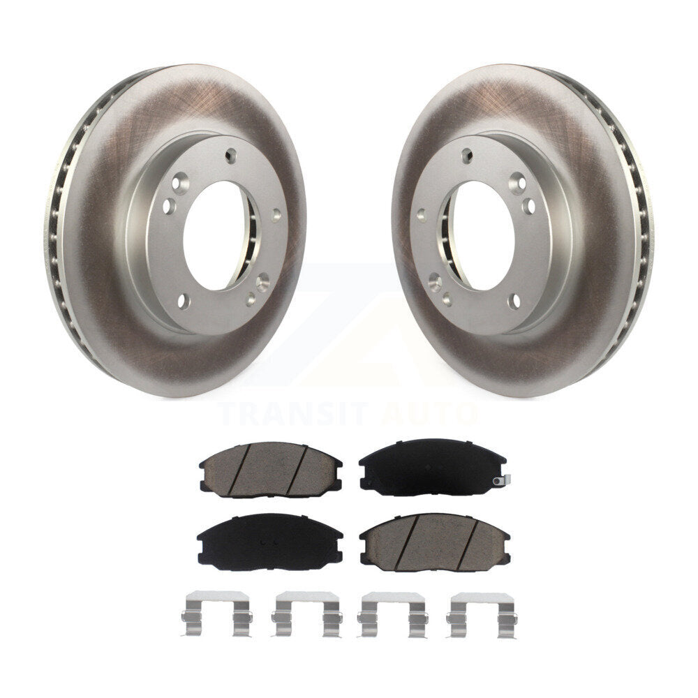 Front Coated Disc Brake Rotors And Ceramic Pads Kit For 2003-2006 Kia Sorento