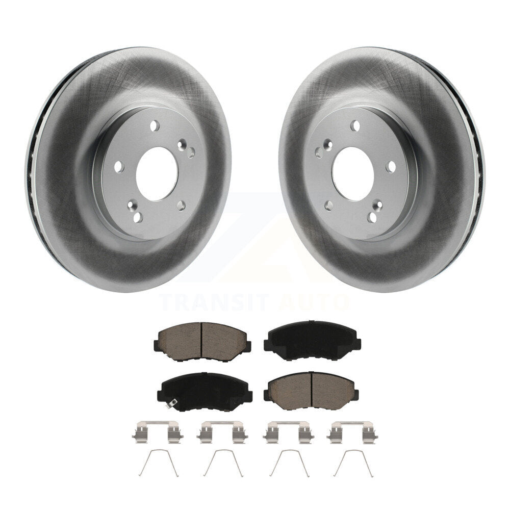 Front Coated Disc Brake Rotors And Ceramic Pads Kit For Honda Pilot Accord