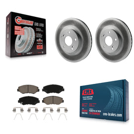 Front Coated Disc Brake Rotors And Ceramic Pads Kit For Honda Pilot Accord