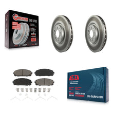 Charger l'image dans la galerie, Front Coated Disc Brake Rotors And Ceramic Pads Kit For Jeep Cherokee