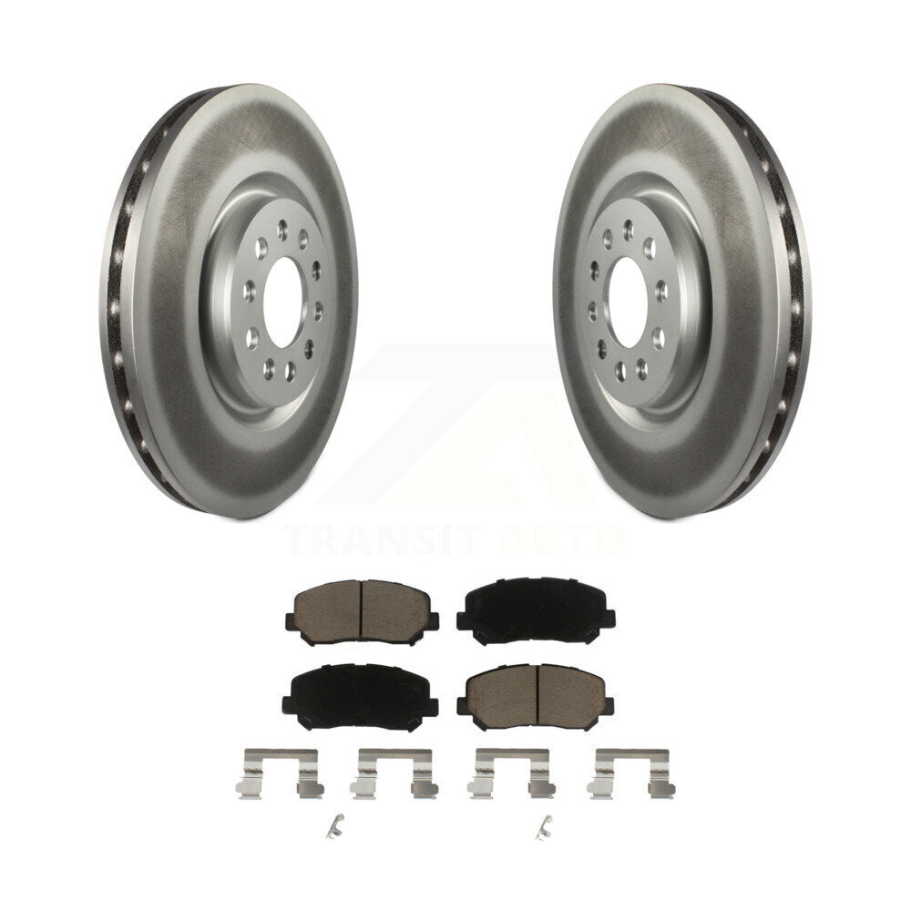 Front Coated Disc Brake Rotors And Ceramic Pads Kit For Jeep Cherokee