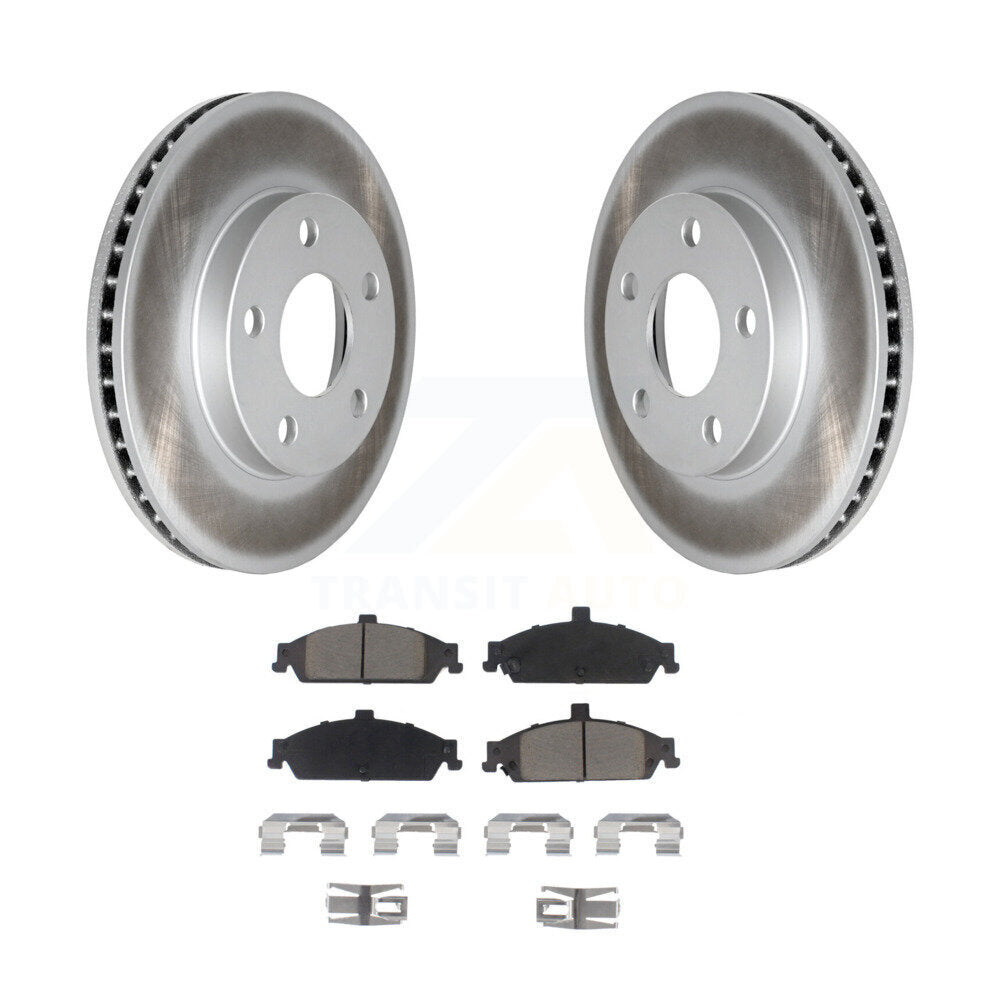 Front Coated Brake Rotor & Ceramic Pad Kit For Chevrolet Pontiac Grand Am Malibu