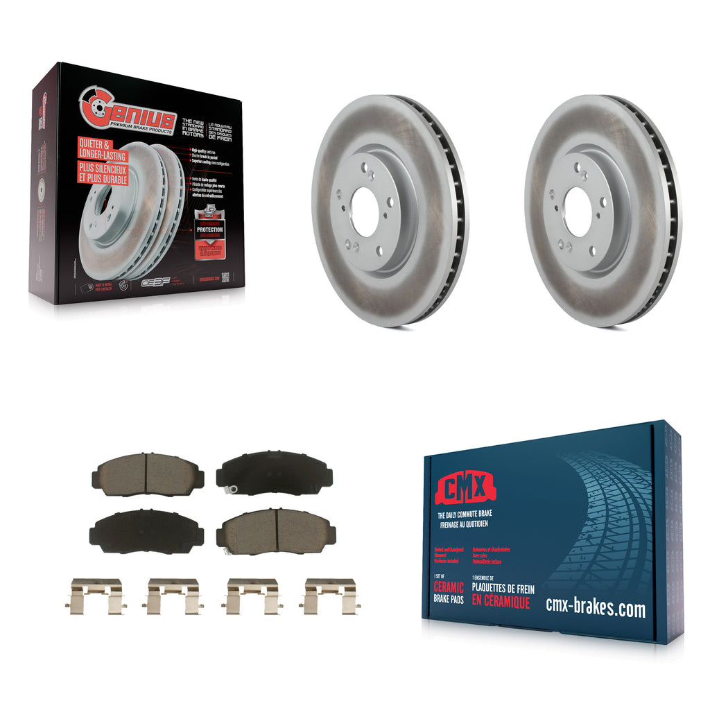 Front Coat Brake Rotor Ceramic Pad Kit For 04-05 Acura TL Automatic transmission