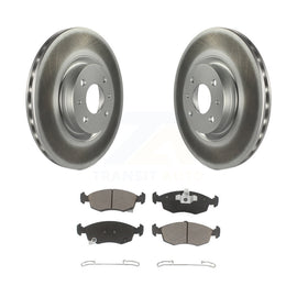 Front Coated Disc Brake Rotors And Ceramic Pads Kit For Fiat 500