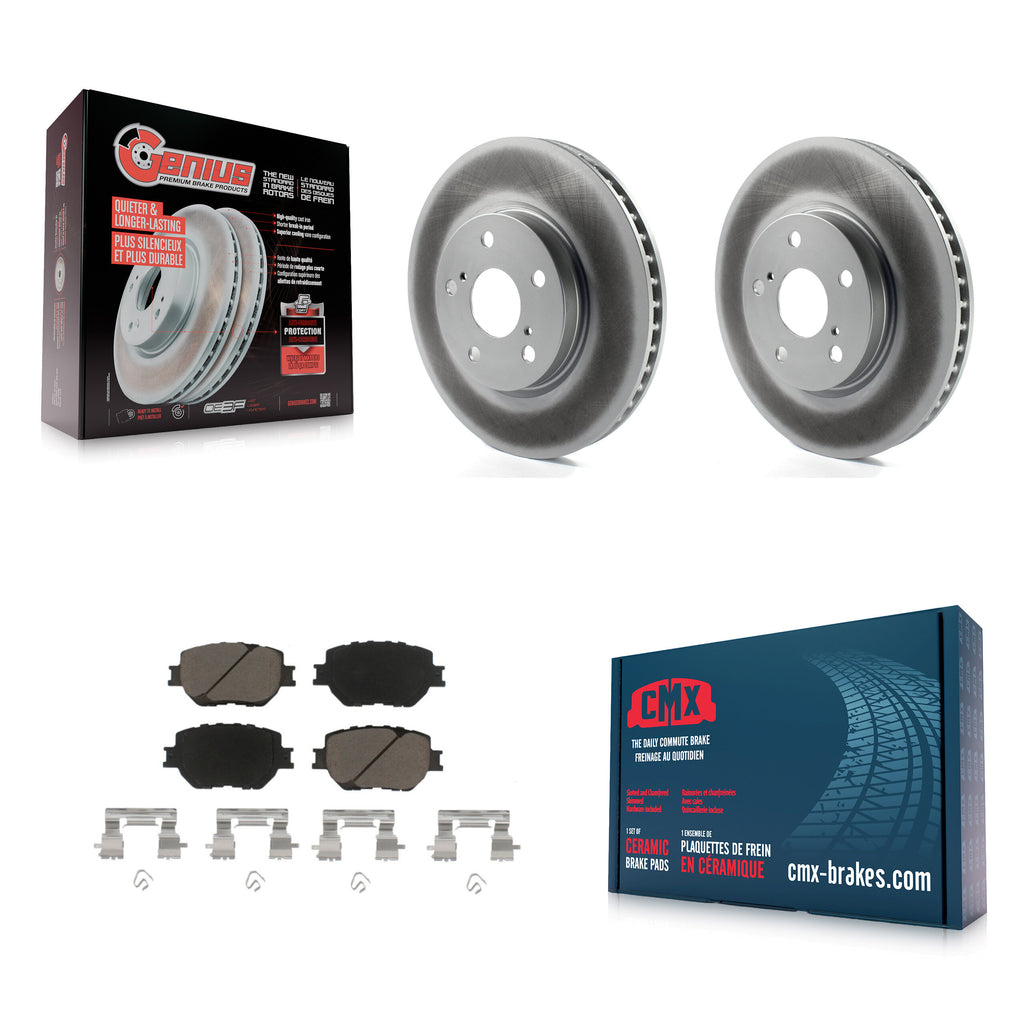 Front Coated Disc Brake Rotors And Ceramic Pads Kit For Lexus IS250