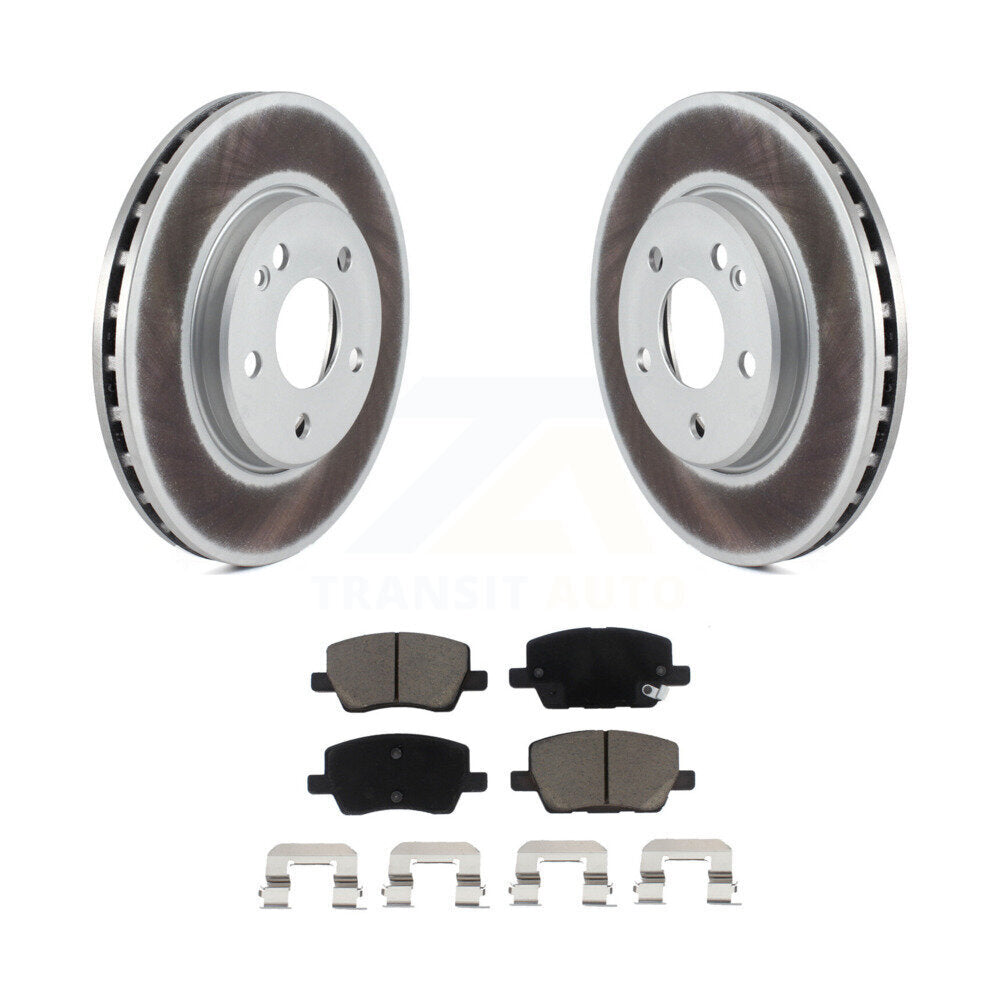 Front Coated Disc Brake Rotor & Ceramic Pad Kit For 2006-2011 Mercedes-Benz B200