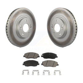 [Front] 2013-2016 Hyundai Santa Fe XL 3.3L Premium Coated Rotors & Ceramic Pads Brake Kit For Max Braking