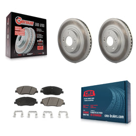 [Front] 2013-2016 Hyundai Santa Fe XL 3.3L Premium Coated Rotors & Ceramic Pads Brake Kit For Max Braking