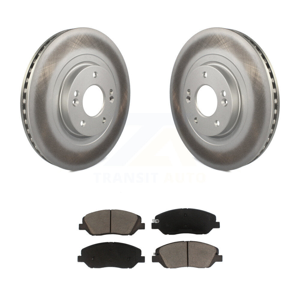 Front Coated Disc Brake Rotors And Ceramic Pads Kit For Hyundai Santa Fe XL