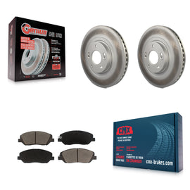 Front Coated Disc Brake Rotors And Ceramic Pads Kit For Hyundai Santa Fe XL