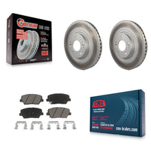 Charger l'image dans la galerie, Front Coated Brake Rotors Ceramic Pad Kit For Hyundai Santa Fe Sport Kia Sorento