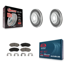 Front Coat Brake Rotor Ceramic Pad Kit For Honda CR-V Acura RDX Accord Crosstour