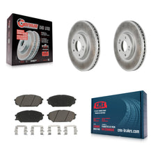 Load image into Gallery viewer, [Front] 2007-2012 Hyundai Veracruz Premium Coated Rotors &amp; Ceramic Pads Brake Kit For Max Braking