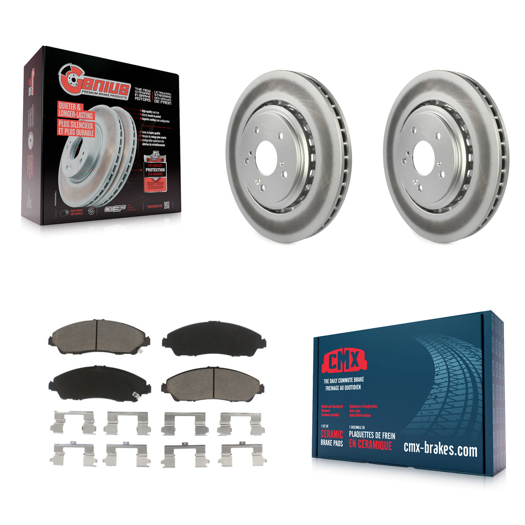 [Front] 2014-2016 Acura MDX Premium Coated Rotors & Ceramic Pads Brake Kit For Max Braking