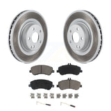 Front Coated Disc Brake Rotors & Ceramic Pad Kit For Mercedes-Benz GLK350 GLK250