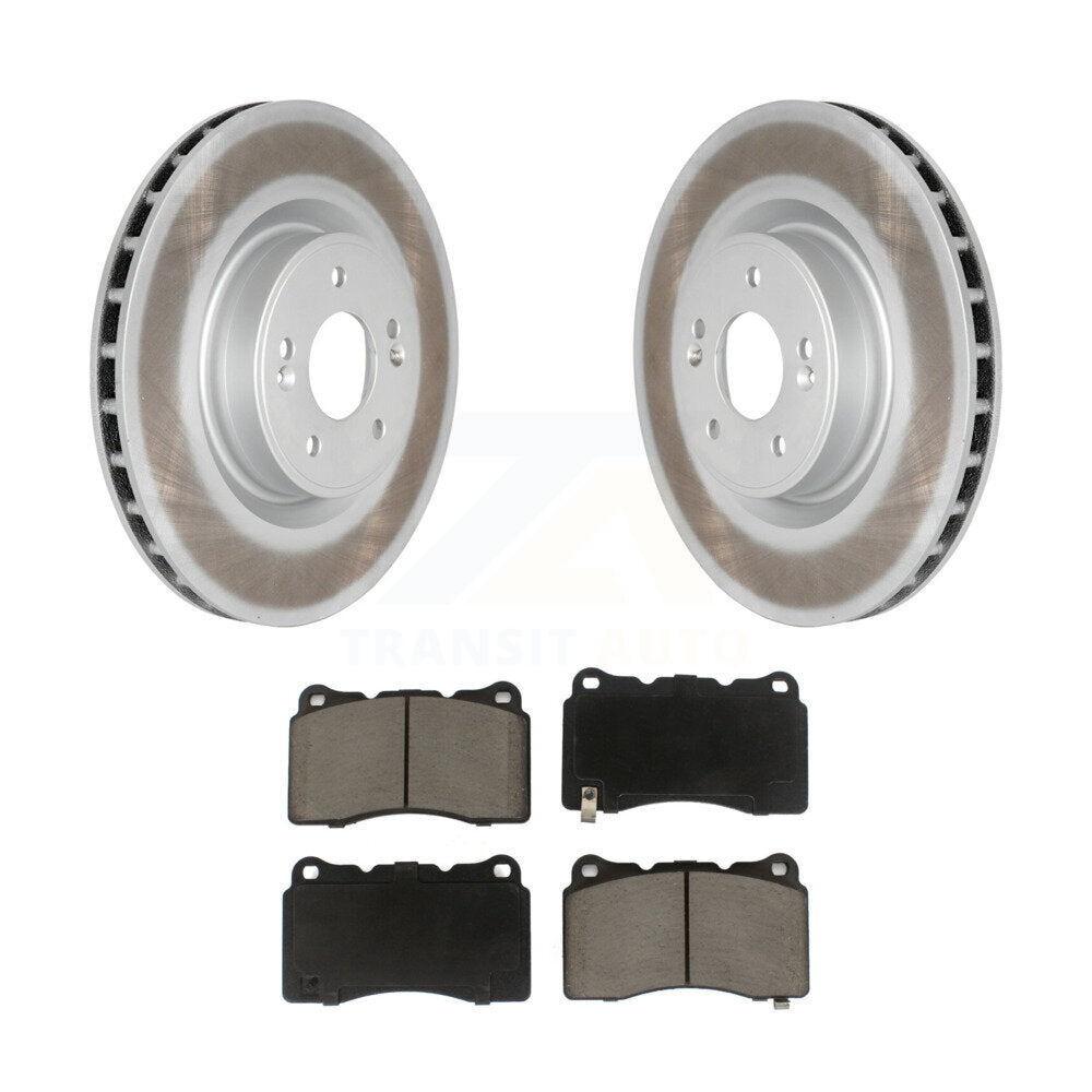 Front Coated Disc Brake Rotors And Ceramic Pads Kit For Hyundai Genesis Coupe