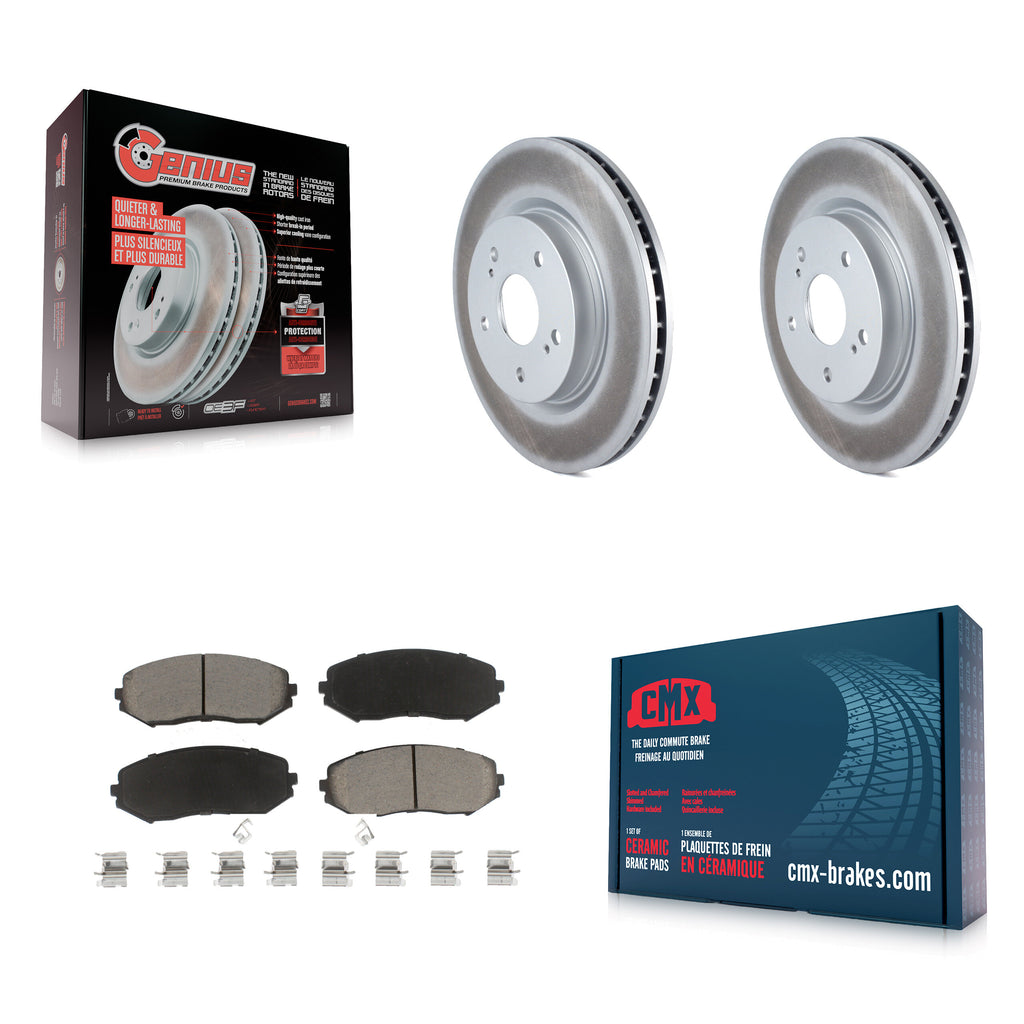 [Front] 2006-2013 Suzuki Grand Vitara Premium Coated Rotors & Ceramic Pads Brake Kit For Max Braking