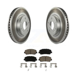 Front Coated Disc Brake Rotors And Ceramic Pads Kit For 2013-2015 Mazda CX-5