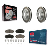 Front Coated Disc Brake Rotors And Ceramic Pads Kit For Mazda 6