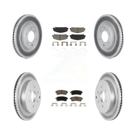 Front Rear Coat Brake Rotor Ceramic Pad Kit For INFINITI Nissan Armada QX80 QX56