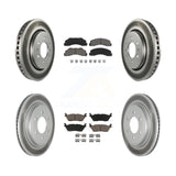 Front Rear Coated Brake Rotors Ceramic Pad Kit For Ford F-150 Expedition Lincoln