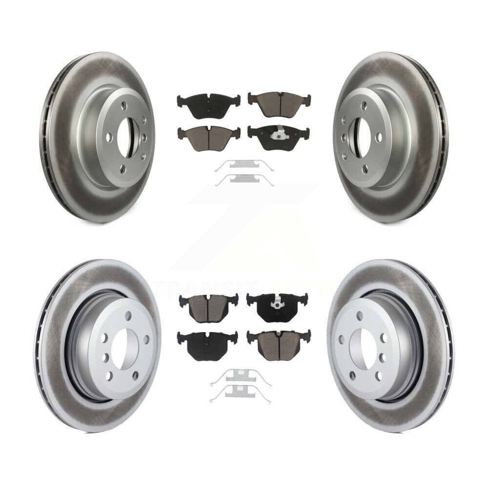 [Front+Rear] 2004-2010 BMW X3 Premium Coated Rotors & Ceramic Pads Brake Kit For Max Braking