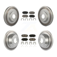 Charger l'image dans la galerie, Front Rear Coated Disc Brake Rotors And Ceramic Pads Kit For Kia Sorento