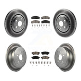 Front Rear Coated Brake Rotor Ceramic Pad Kit For Toyota Highlander Sienna Lexus
