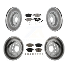 Charger l'image dans la galerie, Front Rear Coated Disc Brake Rotors And Ceramic Pads Kit For Volkswagen Passat