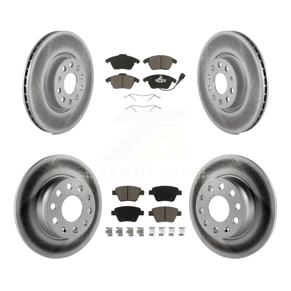 Front Rear Coated Disc Brake Rotor And Ceramic Pad Kit For Volkswagen Beetle GTI