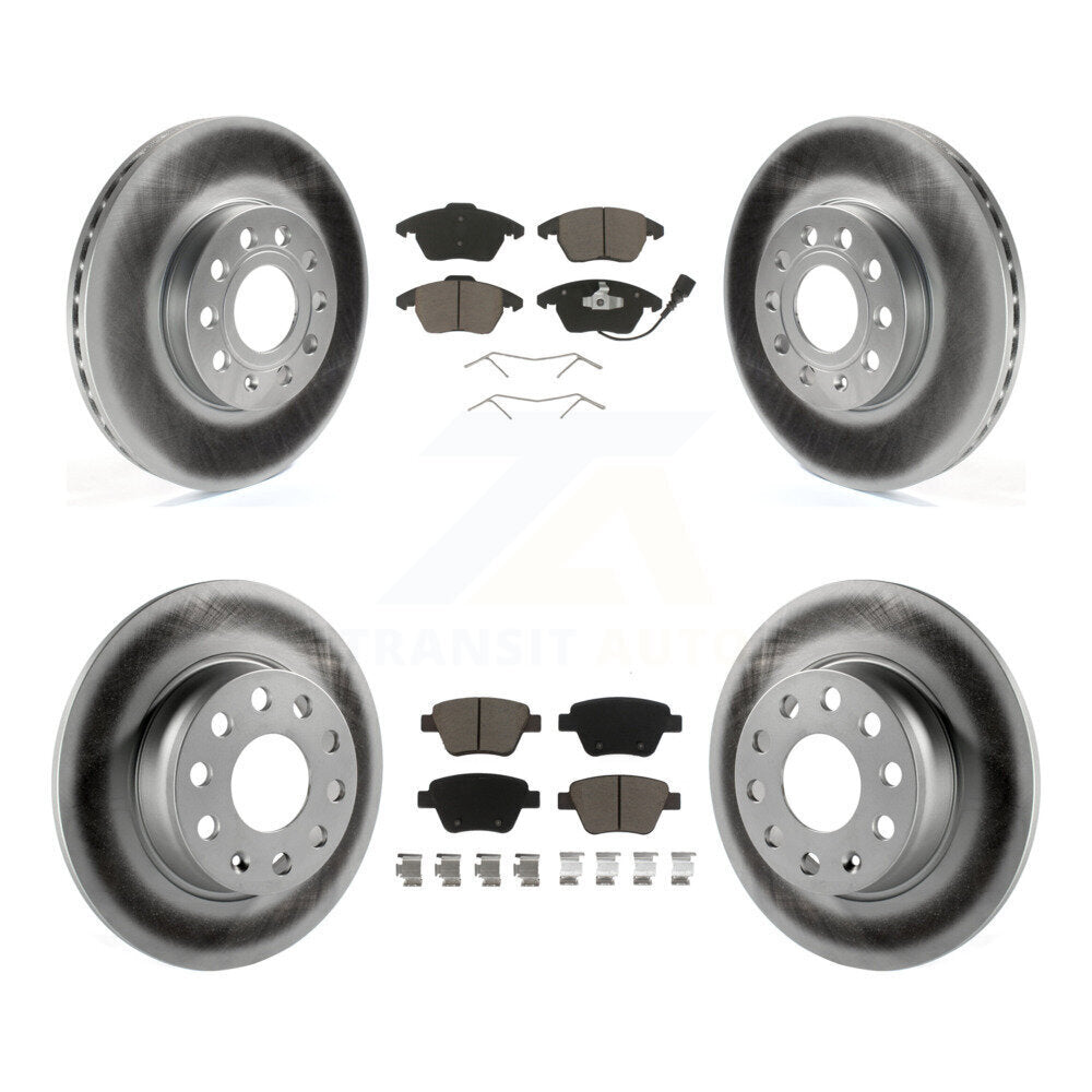 Front Rear Coated Disc Brake Rotors And Ceramic Pads Kit For Volkswagen Beetle