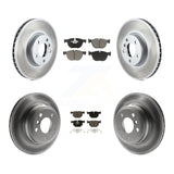Front Rear Coated Disc Brake Rotors And Ceramic Pads Kit For BMW X5 X6
