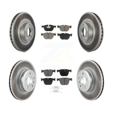 Load image into Gallery viewer, Front Rear Coated Disc Brake Rotors And Ceramic Pads Kit For BMW X5 X6