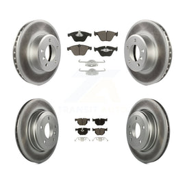 Front Rear Coated Disc Brake Rotors And Ceramic Pads Kit For BMW 530i 525i 528i
