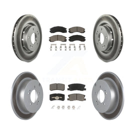 Front Rear Coat Brake Rotors Ceramic Pad Kit For 2009 Mitsubishi Lancer Ralliart