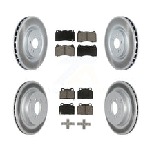 Charger l'image dans la galerie, Front Rear Coated Disc Brake Rotors And Ceramic Pads Kit For Mitsubishi Lancer