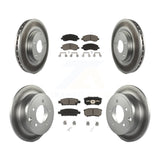 Front Rear Coated Brake Rotor Ceramic Pad Kit For Jeep Patriot Dodge Compass 200