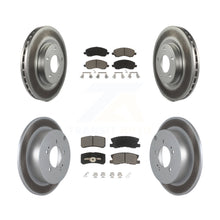 Load image into Gallery viewer, Front Rear Coated Disc Brake Rotors And Ceramic Pad Kit For Mitsubishi Outlander