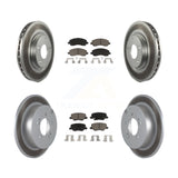 Front Rear Coated Brake Rotor Ceramic Pad Kit For 2013 Mitsubishi Outlander 3.0L