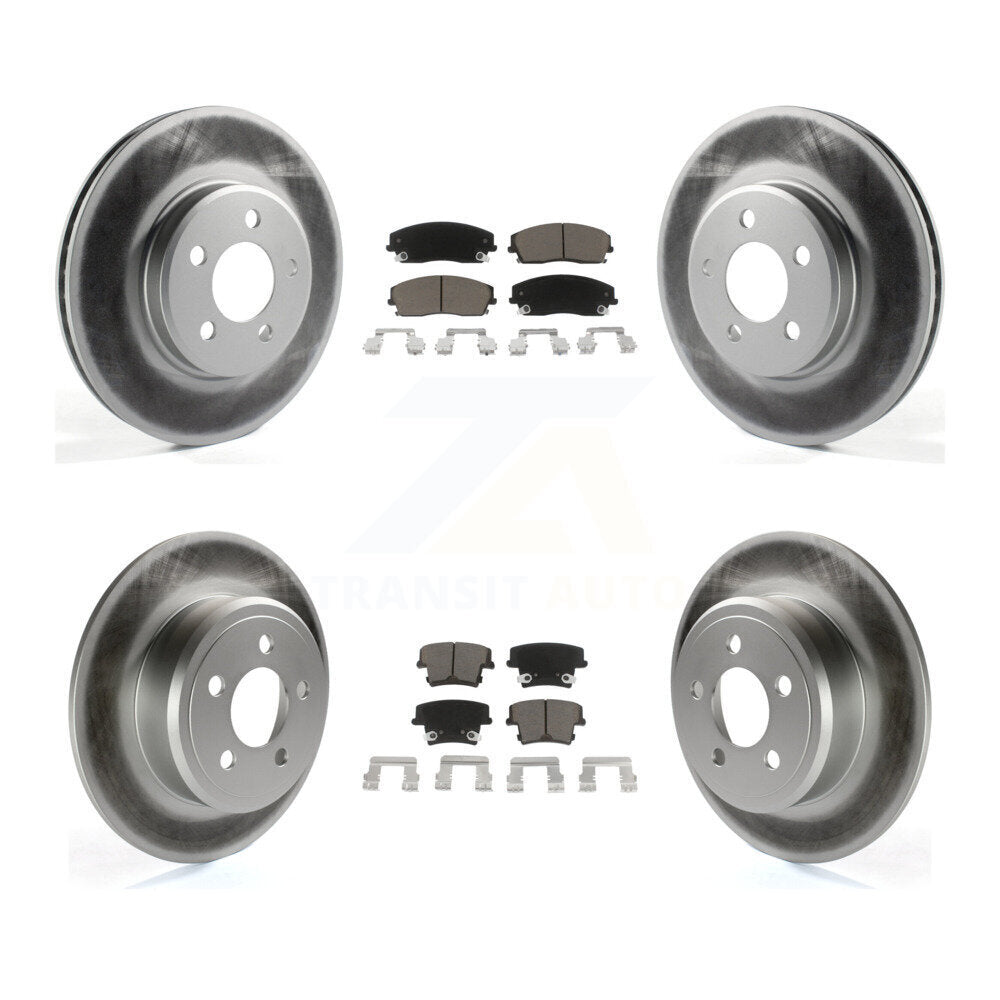Front Rear Coat Disc Brake Rotors Ceramic Pad Kit For Dodge Charger Chrysler 300