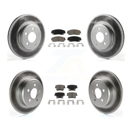 Front Rear Coat Disc Brake Rotors Ceramic Pad Kit For Dodge Charger Chrysler 300