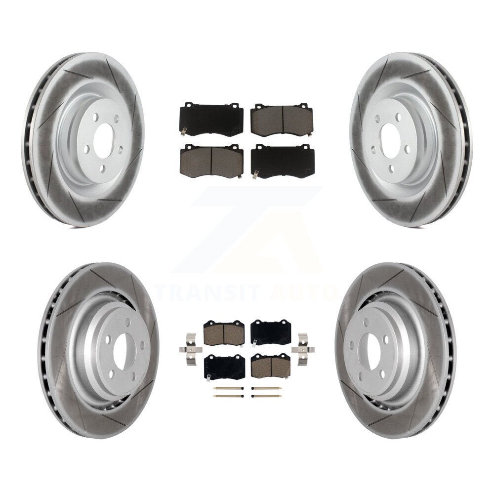 Front Rear Coat Disc Brake Rotors Ceramic Pad Kit For Dodge Charger Chrysler 300