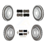 Front Rear Coat Disc Brake Rotors Ceramic Pad Kit For Dodge Charger Chrysler 300