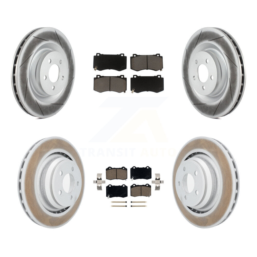 Front Rear Coat Disc Brake Rotors Ceramic Pad Kit For Dodge Charger Chrysler 300